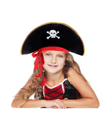 Kaptan Jack Kadife Çocuk Boy Korsan Şapkası