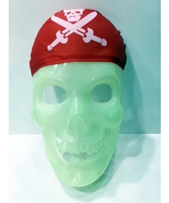Karanlıkta Parlayan Fosforlu Korsan Kafatası Maskesi