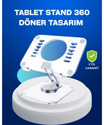 Katlanabilir Tablet Standı Ayarlanabilir Kaymaz Şeffaf Tasarım