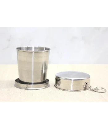 Katlanabilir Tekli Paslanmaz Çelik Shot Bardak Alk3936