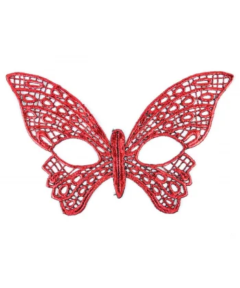 Kırmızı Dantel Masquerade Maskesi 7 No