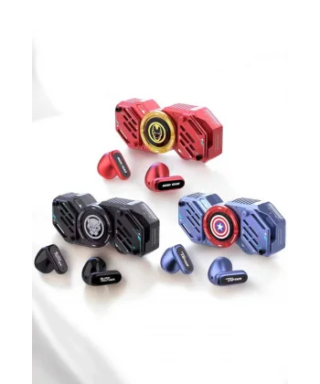 Kırmızı Kablosuz Bluetooth Kulaklık Stres Çarklı Oyuncu Kulaklığı