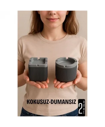 Kokusuz Dumansız Küllük -2 li Küllük Seti Kafe Küllüğü Restoran Küllüğü Masaüstü Küllük