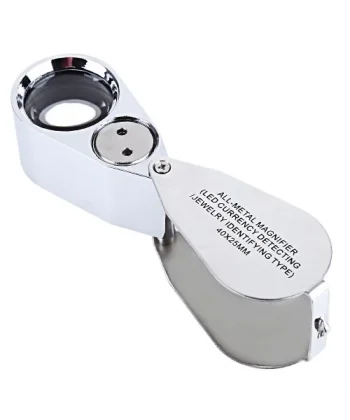 Kontrol, Için Özel Kutulu Metal Işıklı Lup 40x25