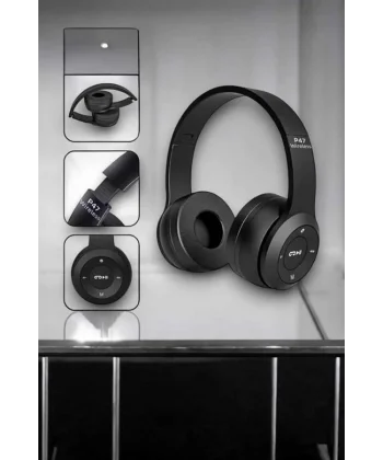 Kulak Üstü TF Kart ve AUX Destekli Ergonomik Bluetooth Kulaklık