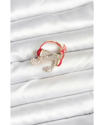 Kulaklıklı Nota Model Broş