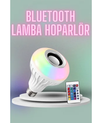 Kumandalı RGB Led Işık Bluetooth Hoparlör Ses Lambası Renkli Ampul