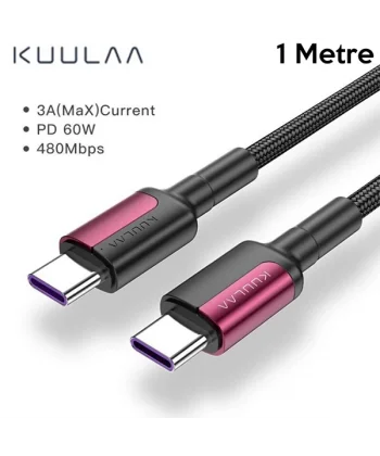 KUULAA Type C Type-C PD 60W QC4.0 Hızlı Şarj ve Data Kablosu 1Metre-(5775)