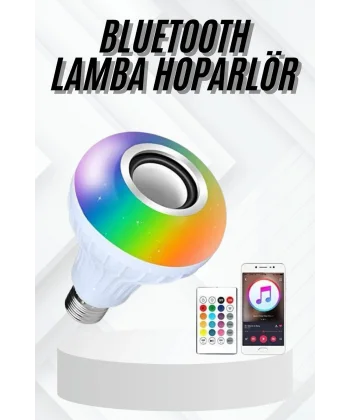 Lamba Hoparlör Ampül Görünümlü Renk Değiştirebilen Android ve İOS Uyumlu