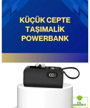 LED Göstergeli 2000mAh Cep Tipi Hızlı Şarj Powerbank