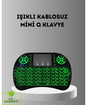 LED Işıklı Q Klavye – Touchpad Numerik Tuş Takımı ve Multimedya Kısayolları