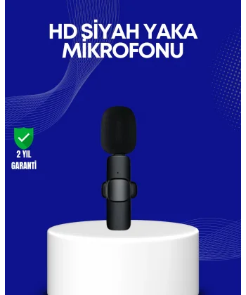 Lightning Girişli 2’li Kablosuz Yaka Mikrofonu Çift Kişilik Kayıt