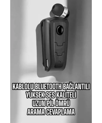 Makaralı Bluetooth Kulaklık Kulak İçi Android iOS Uyumlu Titreşimli
