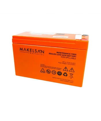 MAKELSAN 12V 9Ah Bakımsız Kuru Akü. UPS için Uygundur.(1923)