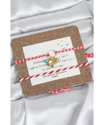 Marteniçka Bileklik 2li Kalp ve Nazalı Model