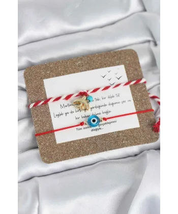 Marteniçka Bileklik 2li Nazar ve Kırlangıç Model