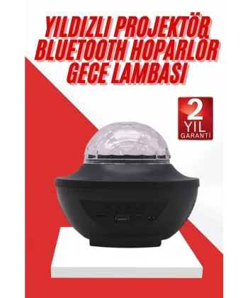 Masa ve Gece Lambası Renkli Projektör Işıklı Disko Topu Bluetooth Hoparlör