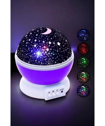 Mavi ve Mor Işıklı  Projeksiyon Lambası