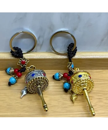 Metal Feng Shui Şans Çarkı Anahtarlık Alk4455