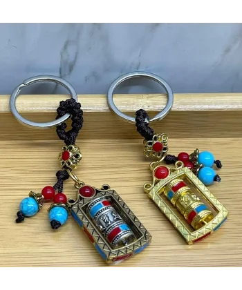 Metal Feng Shui Şans Çarkı Anahtarlık Alk4459