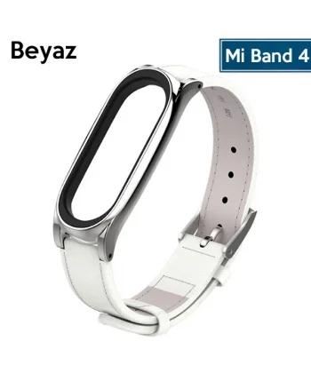 Mijobs Xiaomi Mi Band 5-4  Pu Deri Kayış Kordon-(5775)