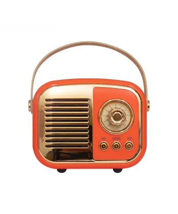 MIKADO MD-24BT Echoes Turuncu 3W Taşınabilir USB/TF Kart/Bluetooth 800mAh Klasik Retro Müzik Kutusu(1923)