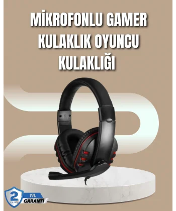 Mikrofonlu Oyun Kulaklığı – Mavi Işıklı Uzun Süre Konforlu Kullanım