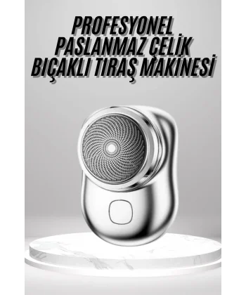 Mini Sıfır Sakal Yanak Tıraş Makinesi USB Şarjlı Sıfır Sakal Taşınabilir Korumalı