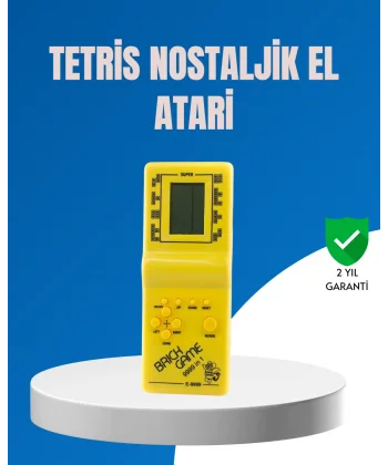 Mini Tetris El Aterisi – Taşınabilir Retro Oyun Konsolu Pil ile Çalışan Klasik Model