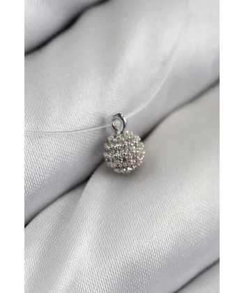 Misineli Topcuk Model Gümüş Renk Hayalet Kolye