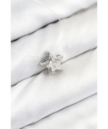 Misineli Yıldız Model Gümüş Renk Hayalet Kolye