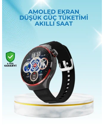 NFC Destekli Akıllı Saat AMOLED Ekranlı Şık Tasarım
