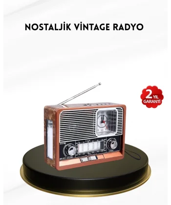 Nostaljik Radyo – Şık Dekoratif Tasarım ve Güvenli 2 Yıl Garanti