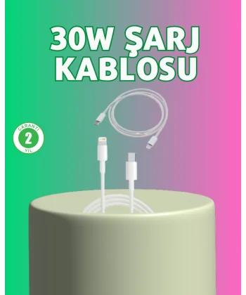 Orijinal Kalite 30W Type-C Lightning Hızlı Şarj Kablosu – 1.2m Dayanıklı