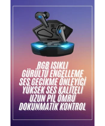 Oyuncu Kulaklığı Mikrofonlu Kablosuz Gaming Kulaklık Powerban Yüksek Ses Kaliteli