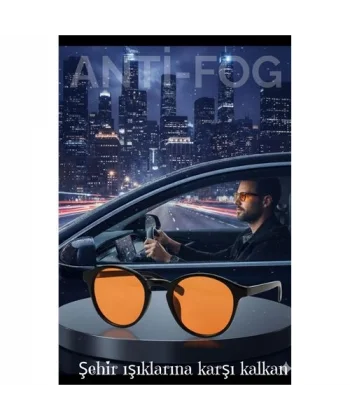Parlama Önleyici Gece Sürüş Görüş Gözlüğü Sis Far Işık Önleyici Anti-Fog Gözlük