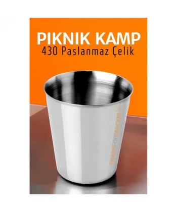 Paslanmaz Çelik Bardak – Kamp Piknik ve Mutfak İçin Dayanıklı Metal Bardak 719313