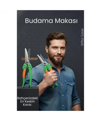 Paslanmaz Çelik Budama ve Bağ Makası – Ergonomik Titanyum Kaplama Profesyonel Bahçıvan Serisi