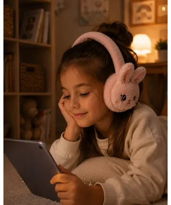 Peluş Bluetooth Kulaküstü Kulaklık Şarjlı Mikrofonlu TF Kart Destekli