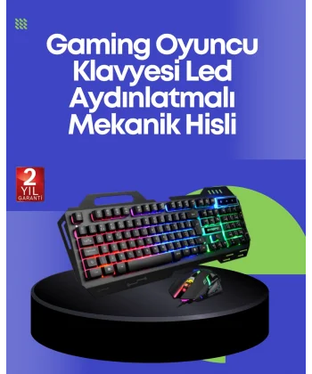 PG8018 LED Aydınlatmalı Mekanik Klavye Mouse – Oyunlarda Üstün Performans