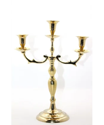 Pirinç 3lü Şamdan 27588