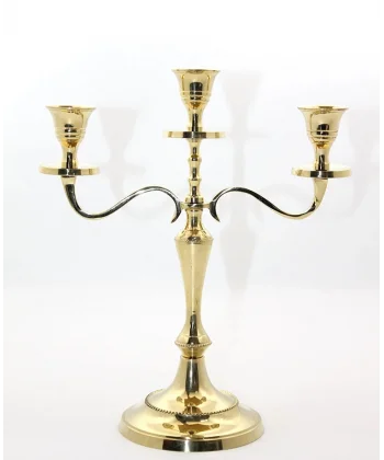 Pirinç 3lü Şamdan 4612