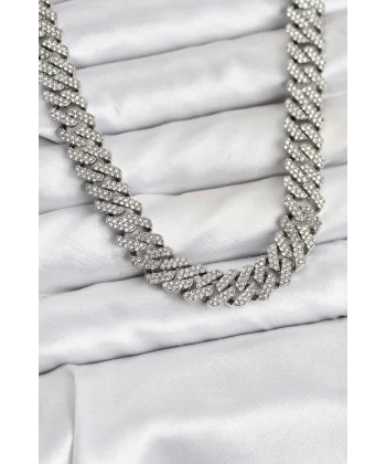 Pirinç Cuba Chain Gurmet Model Kolye