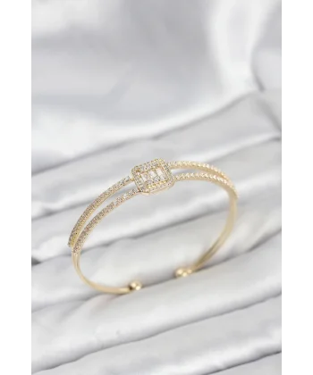 Pirinç Gold Renk Baget Model Kadın Bileklik