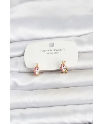 Pirinç Gold Renk Çocuk Küpe