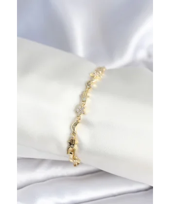 Pirinç Gold Renk Kadın Manifest Bileklik