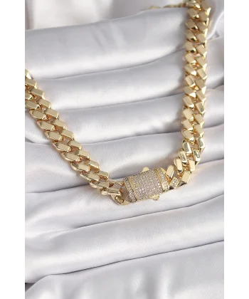 Pirinç Gold Renk VIP Exclusive Seri Gurmet Model Kadın Kolye