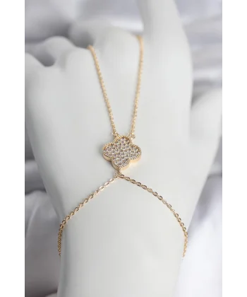 Pirinç Gold Renk Yonca Model Kadın Şahmeran