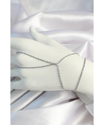 Pirinç Gümüş Renk Burgu Zincirli Şahmeran