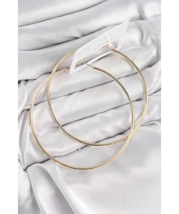 Pirinç Halka Model Gold Renk Kadın Küpe